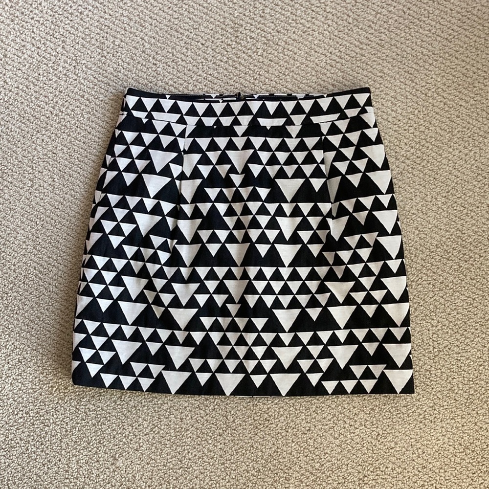 NEW J. Crew Textured Geometric Pencil Skirt Business Formal Size 0 NWOT
